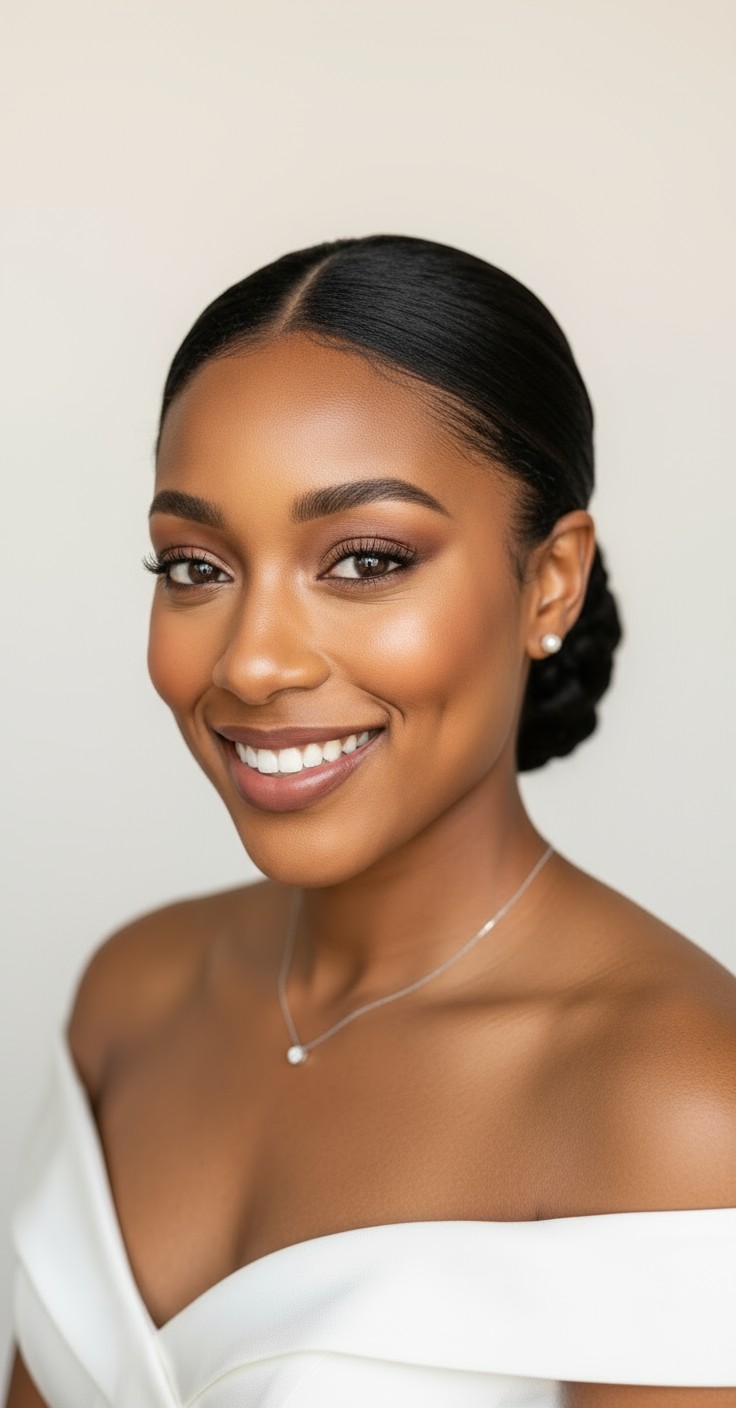 After Sleek Bridal Bun